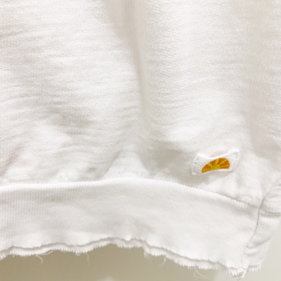 C&C Organic Cotton Raw Edge Button Tank White XS - Picture 9 of 11